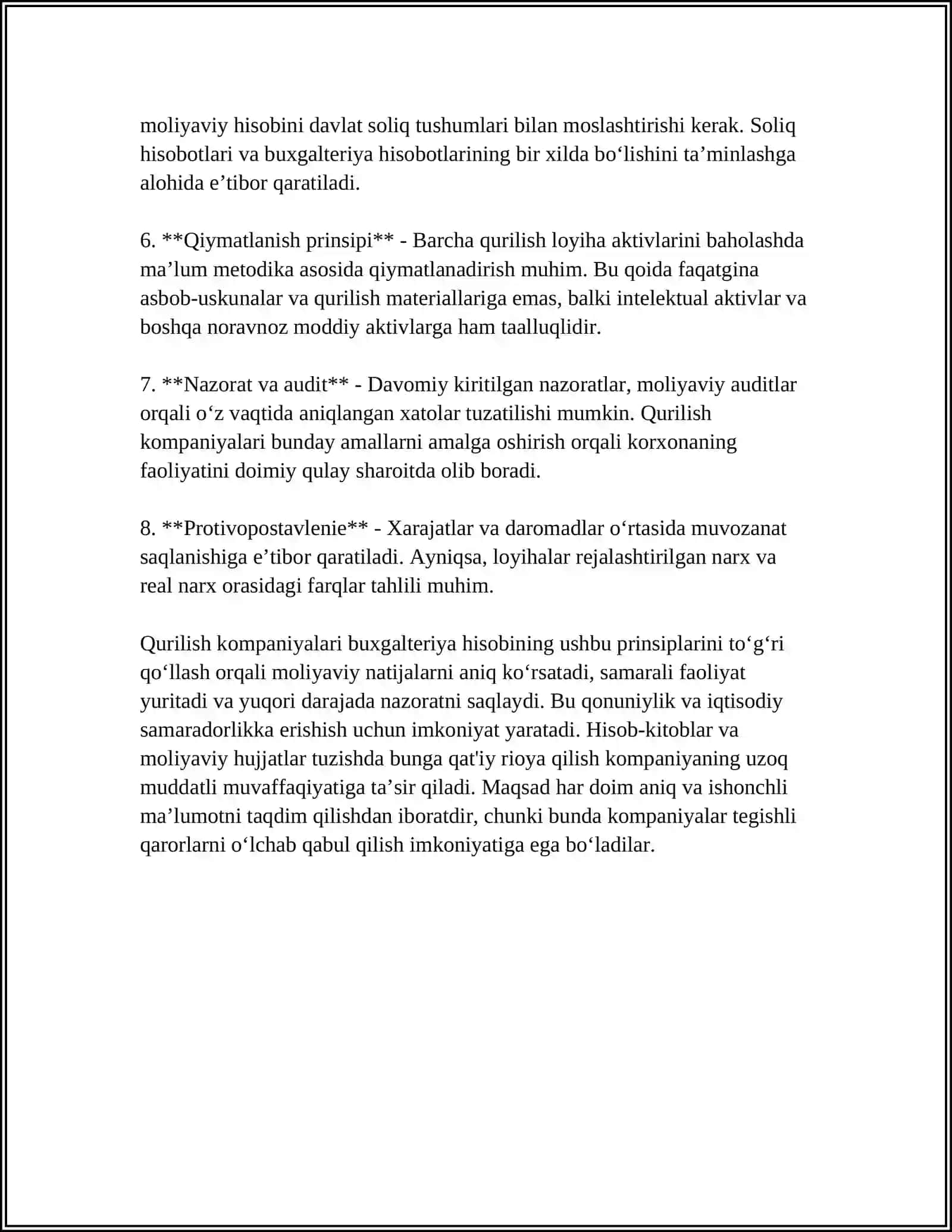 QURULISHDA BUGALTERIYA XISOBI,AUDIT VA SOLIQQA TORTISH 4