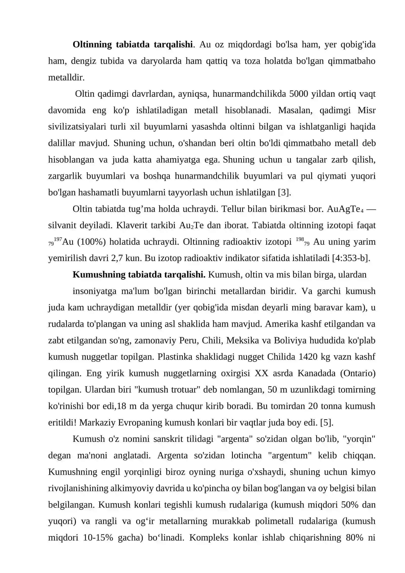 Elementlar davriy sistemasining XI guruh elementlari (Mis, kumush, oltin) va ularning birikmalari. 4