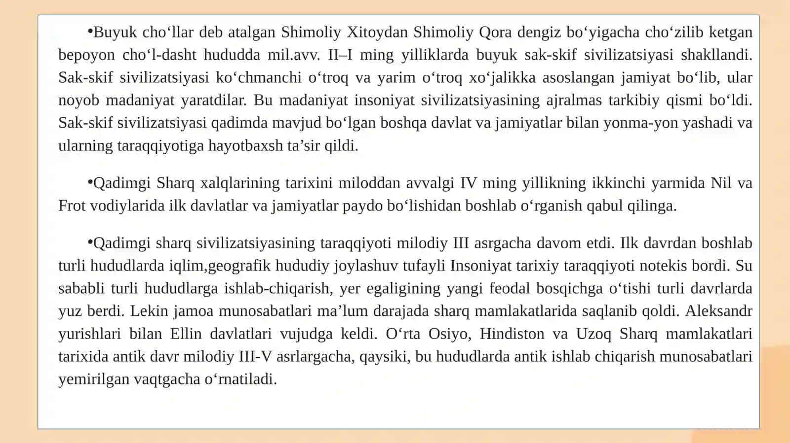 Qadimgi Sharq. Qаdimgi Shаrq tаrixi mаnbаshunosligi (Tarix) 4