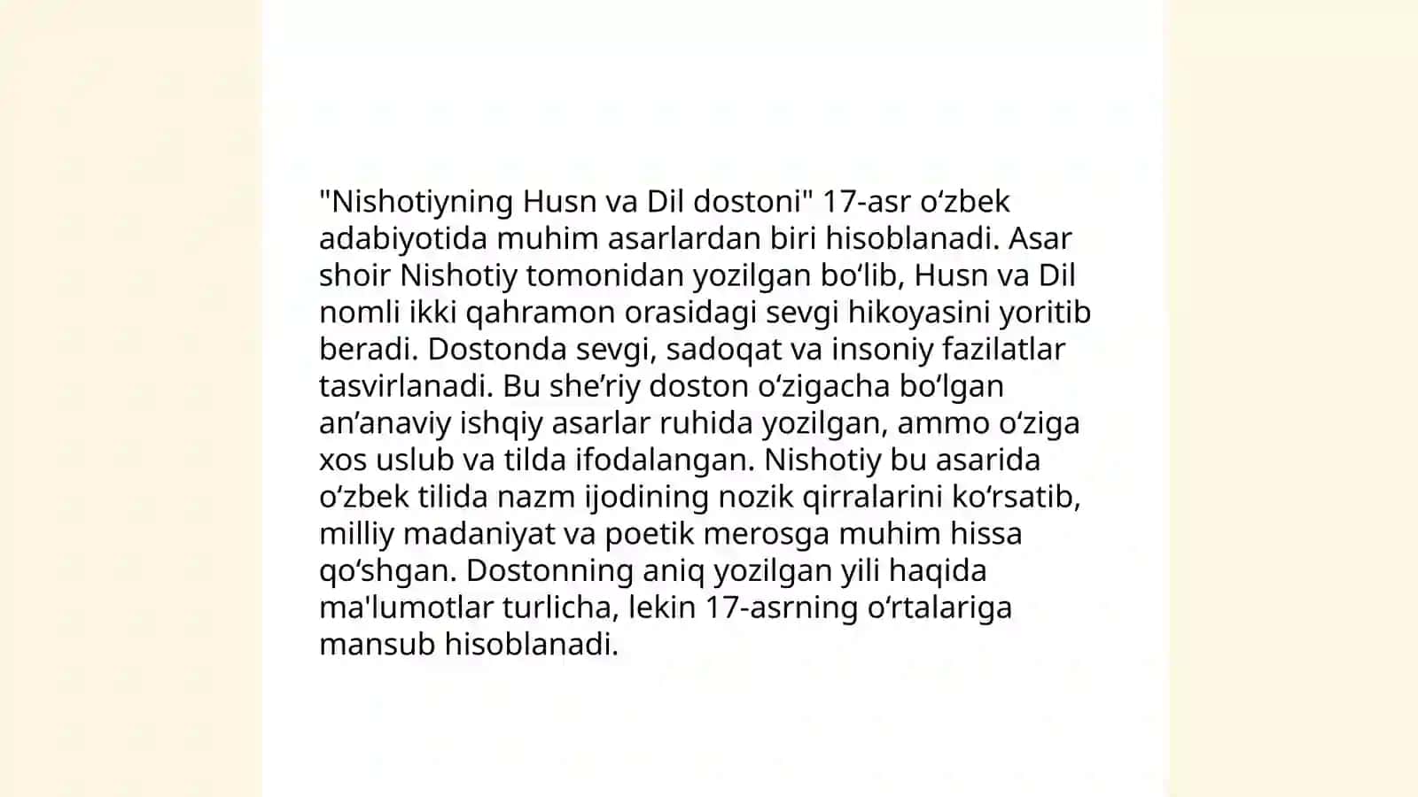 Nishotiyning Husn va Dil dostoni sujeti va kompozitsiyasi 4