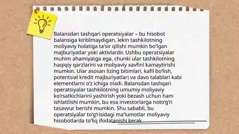 Tijorat banklarining balansdan tashqari operatsiyalari va ularni turlari 4