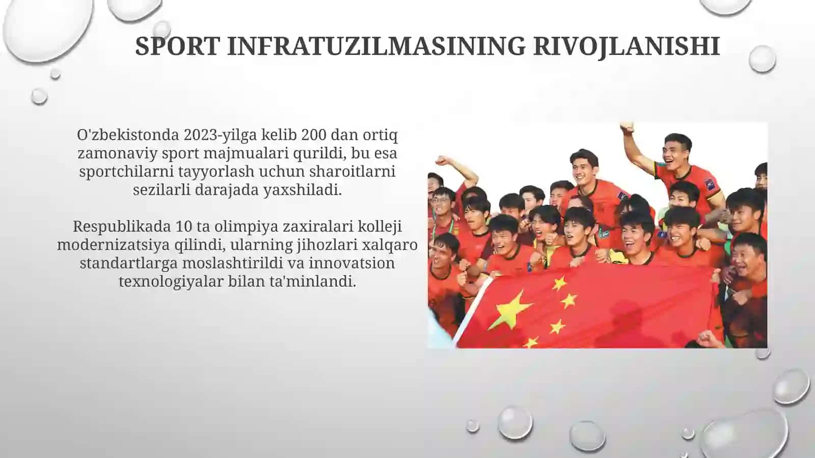 O‘zbekistonda sportga e’tibor va uning yangi bosqichga ko‘tarilishi 4