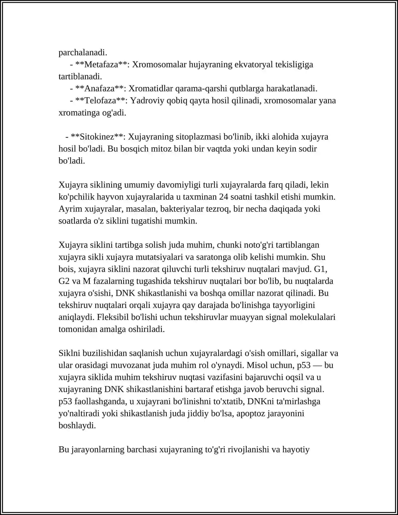 Xujayra sikining bosqichlari 4