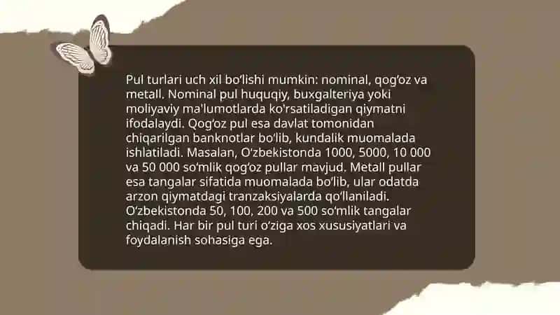 Pulning kelib chiqishi va tarixi 4