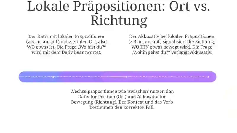 Lokale Präpositionen – Orts- und Richtungsangaben 4