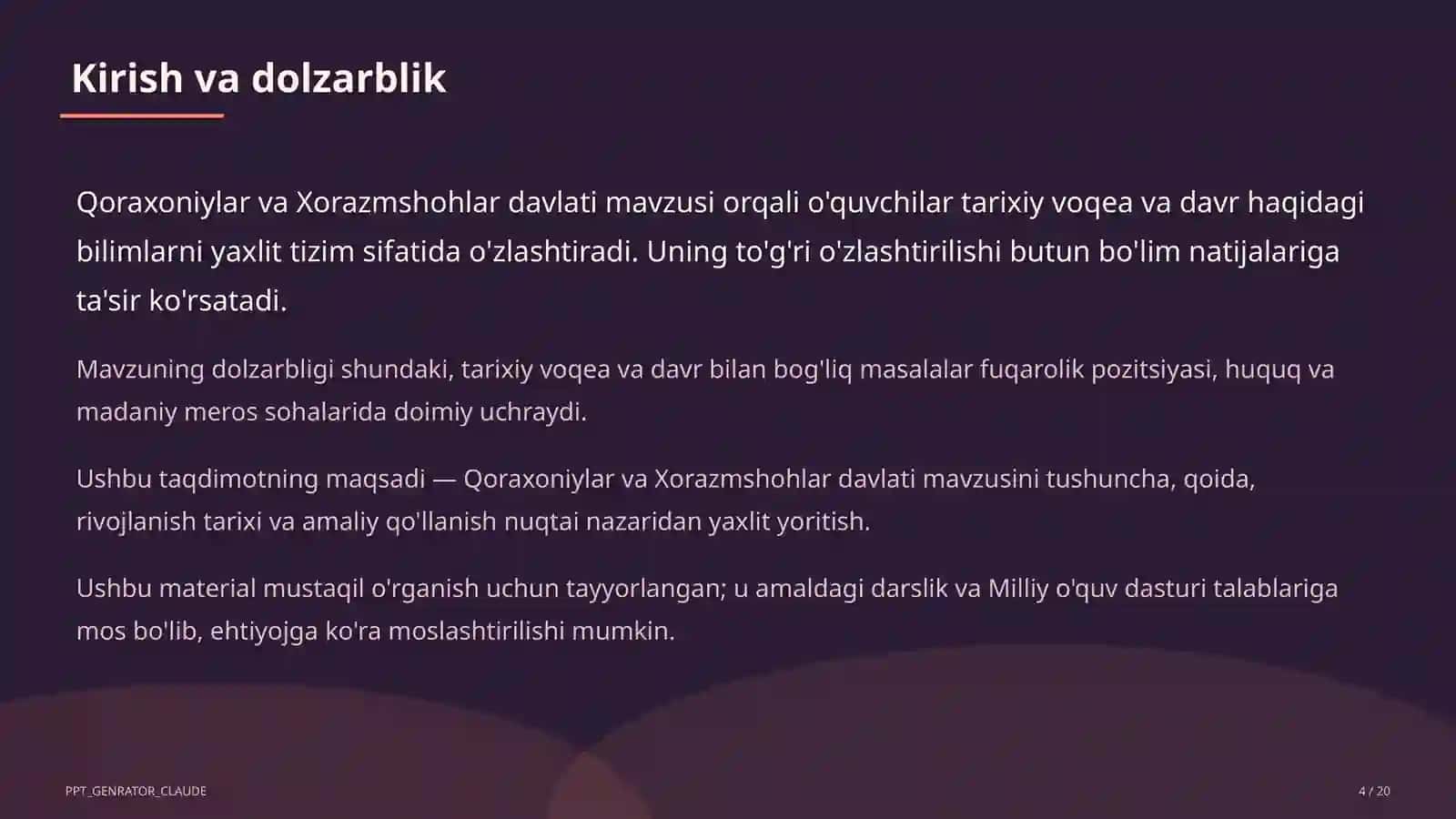 Qoraxoniylar va Xorazmshohlar davlati (7-sinf) 4