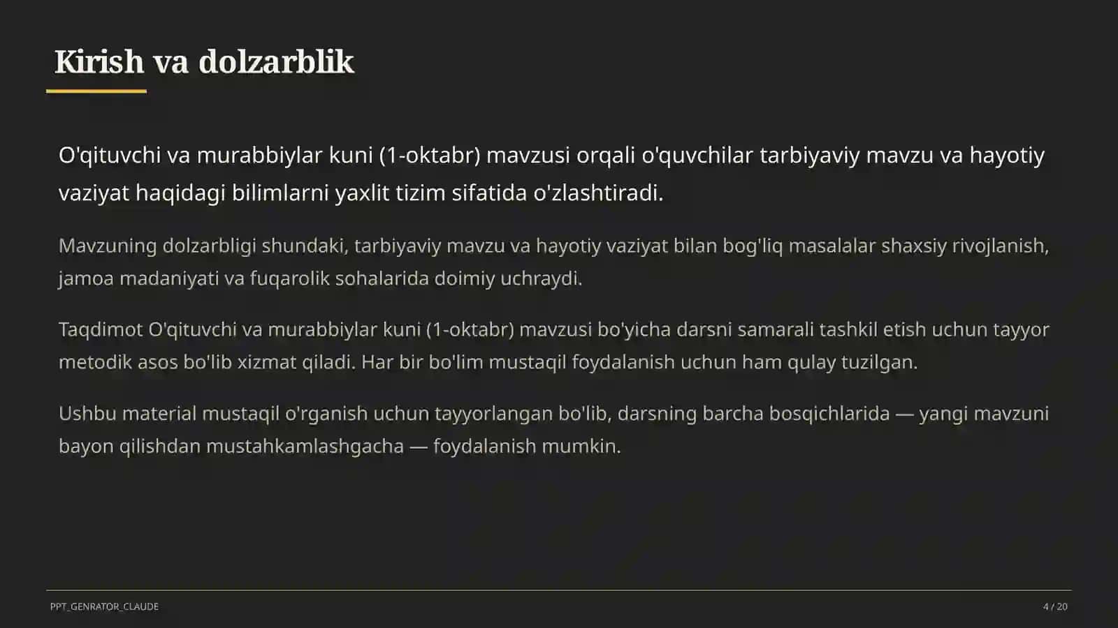 O'qituvchi va murabbiylar kuni (1-oktabr) 4