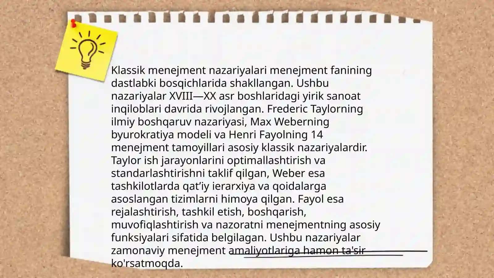 Menejment haqidagi fanning rivojlanishi va taraqqiyoti 4