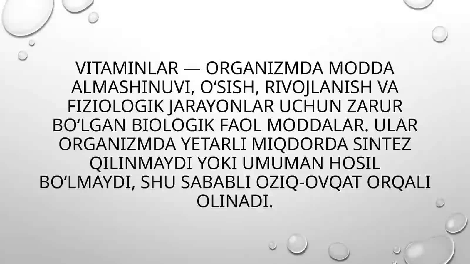 Vitaminlar mavzusidan taqdimot 4