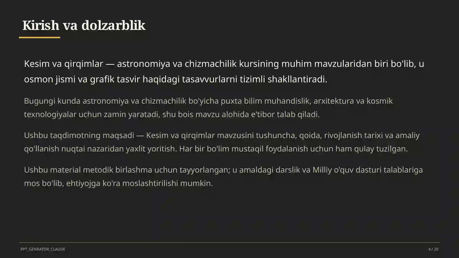 Kesim va qirqimlar (9-sinf) 4