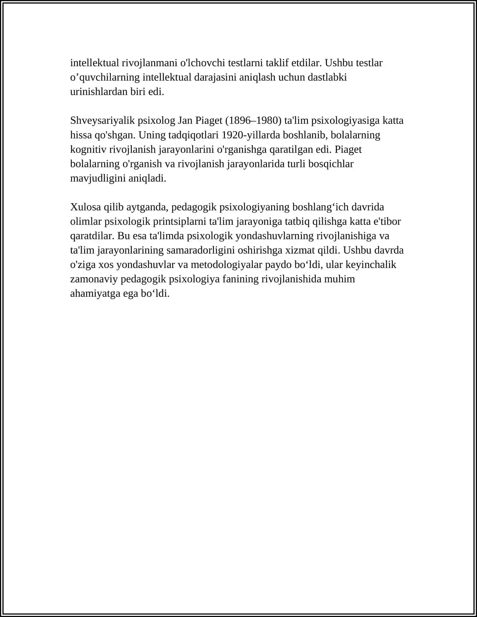 PEDAGOJIK PSIXOLOGIYANING YUZAGA KELISH TARIXI 4