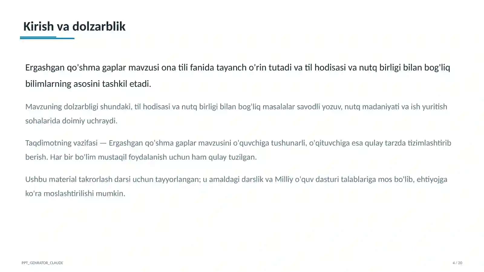 Ergashgan qo'shma gaplar (9-sinf) 4