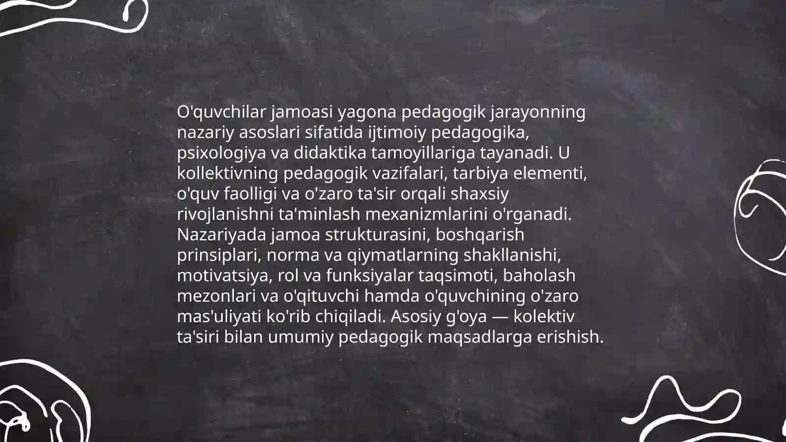 O'quvchilar jamoasi - yagona pedagogik jarayonning asosiy shakli 4