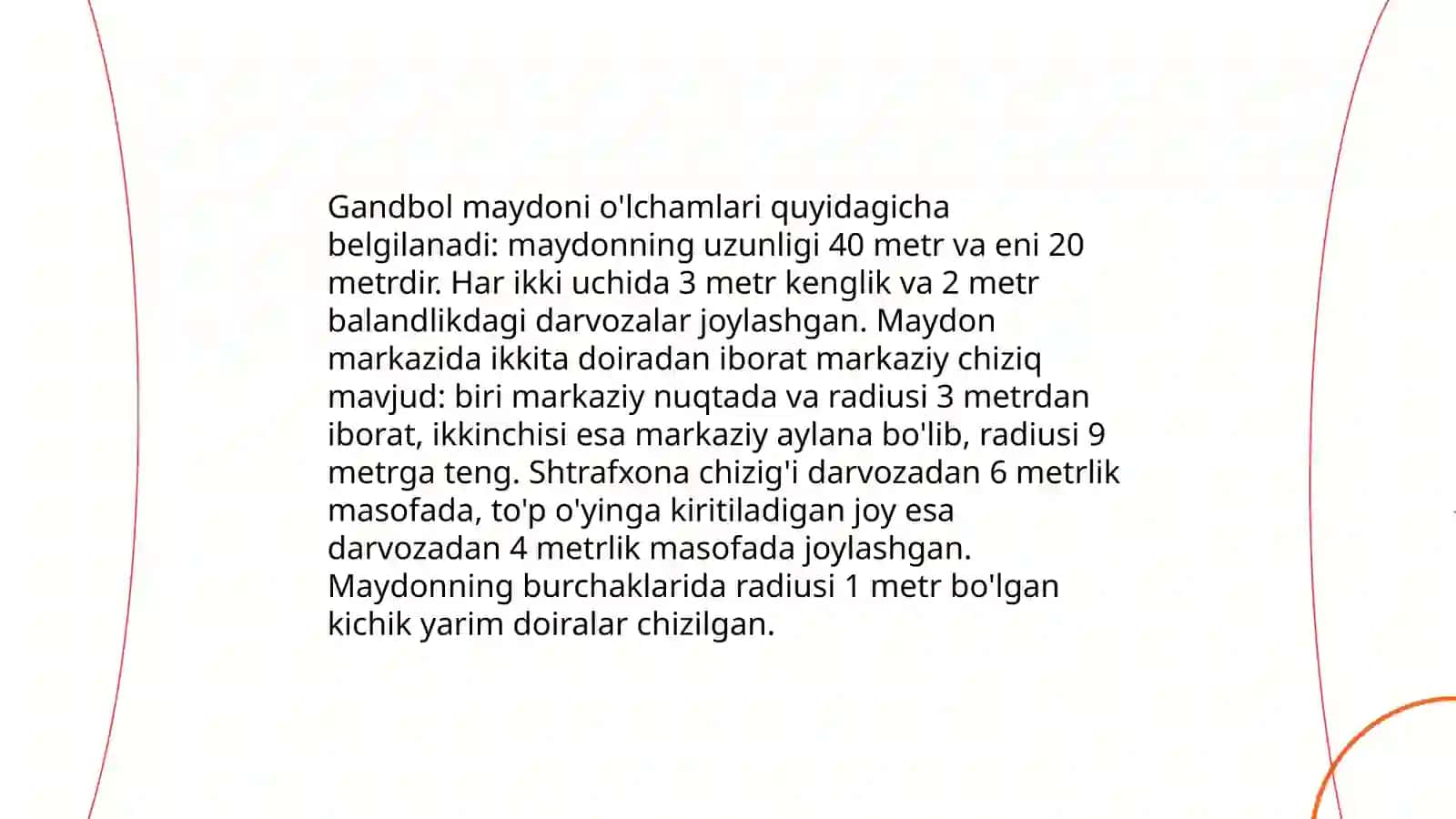 Gandbol oʻyini texnikasi va tavsifi 4