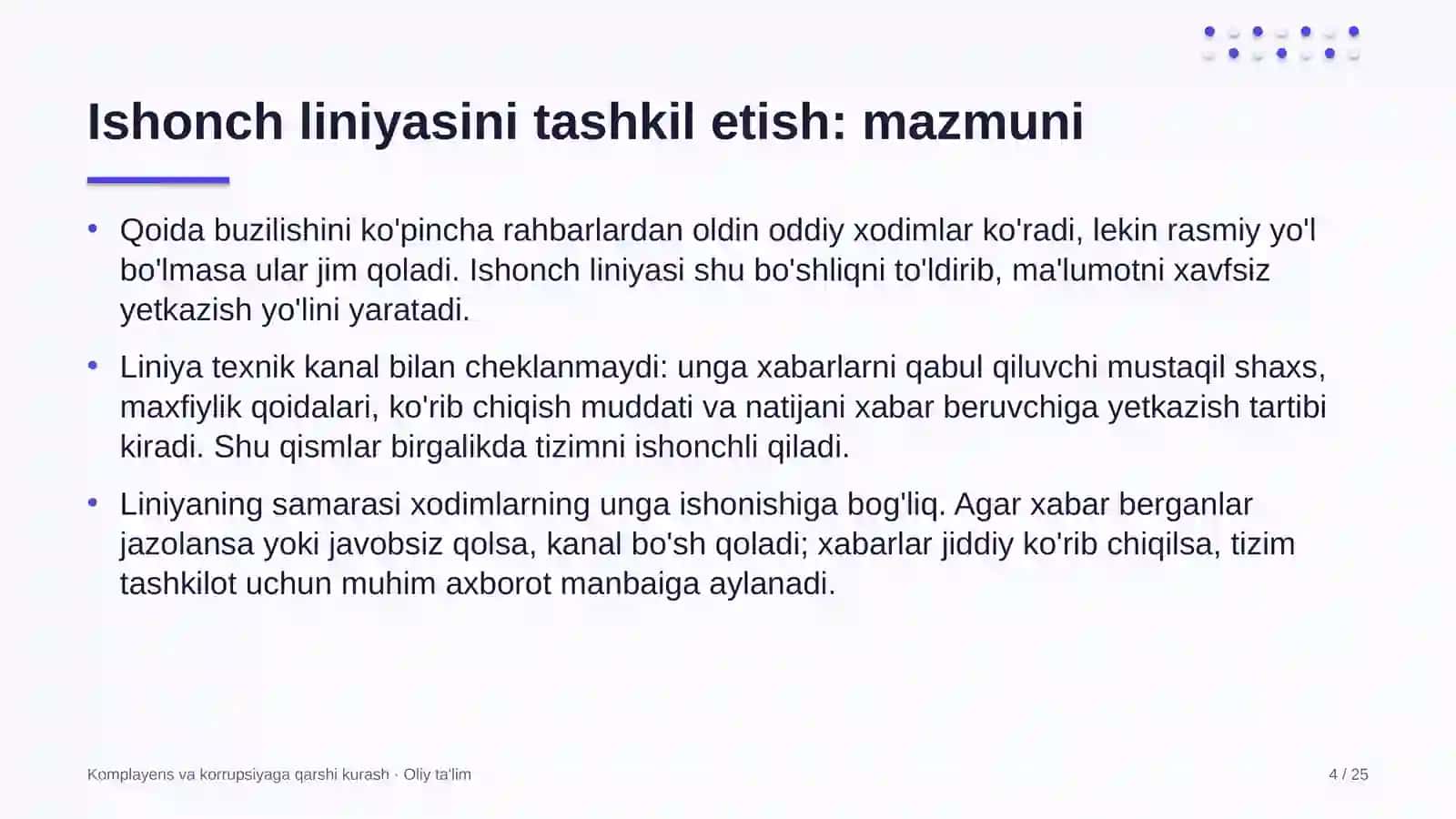 Elektron hukumat tizimida ishonch liniyasini tashkil etish 4