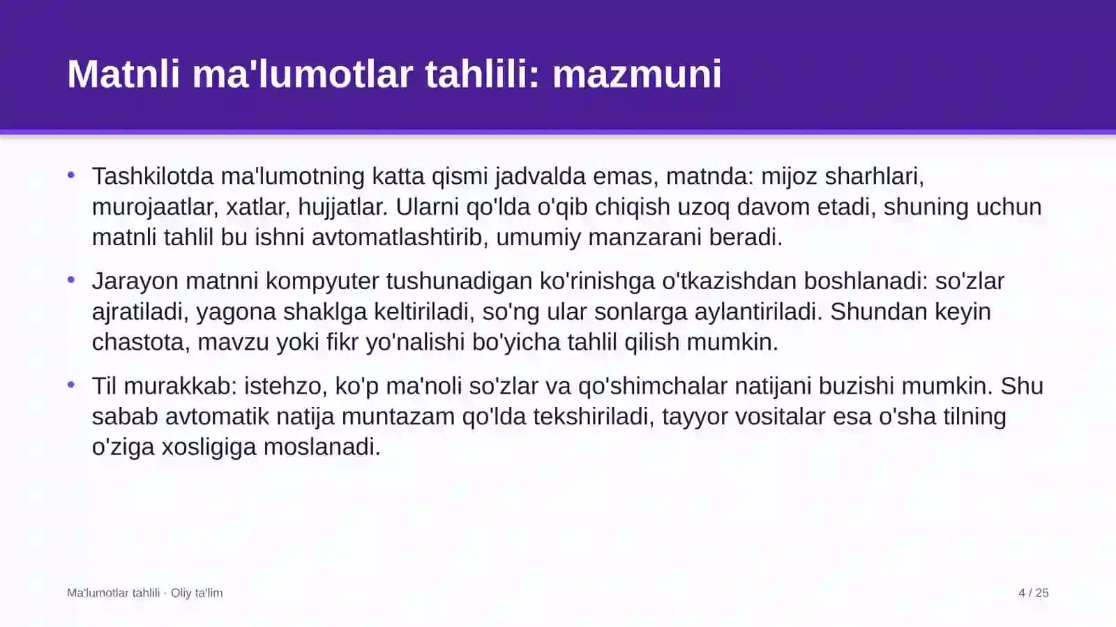 Ziyorat turizmida matnli ma'lumotlarni tahlil qilish 4