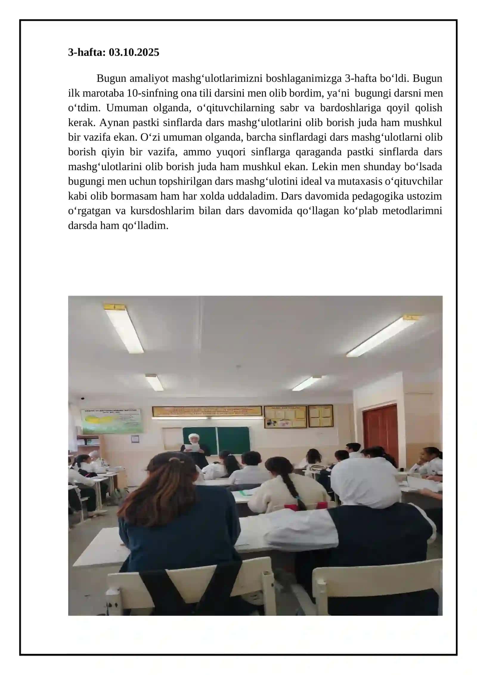 202-GURUH TALABASI UMBATQULOVA MAFTUNA SHAMSIDDIN QIZINING O‘QUV-TANISHUV AMALIYOTI YUZASIDAN HISOBOTI 4