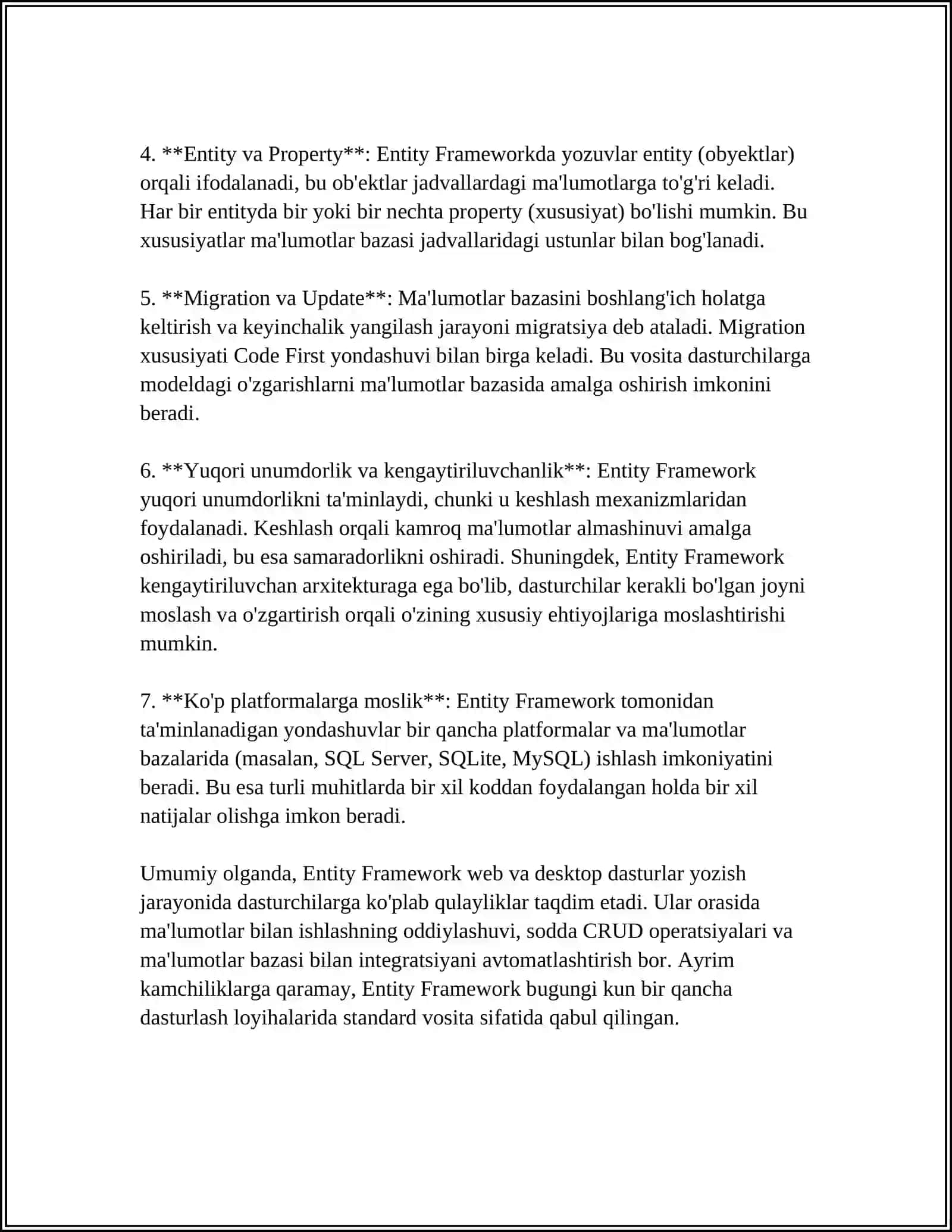 Entity Framework asoslari 4