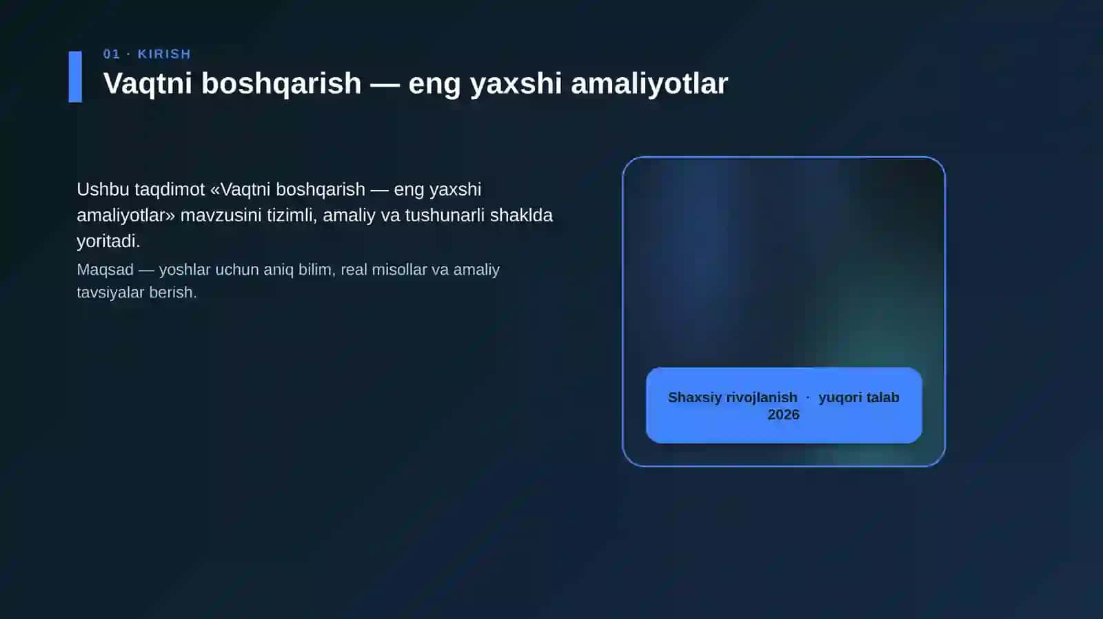 Vaqtni boshqarish — eng yaxshi amaliyotlar 4