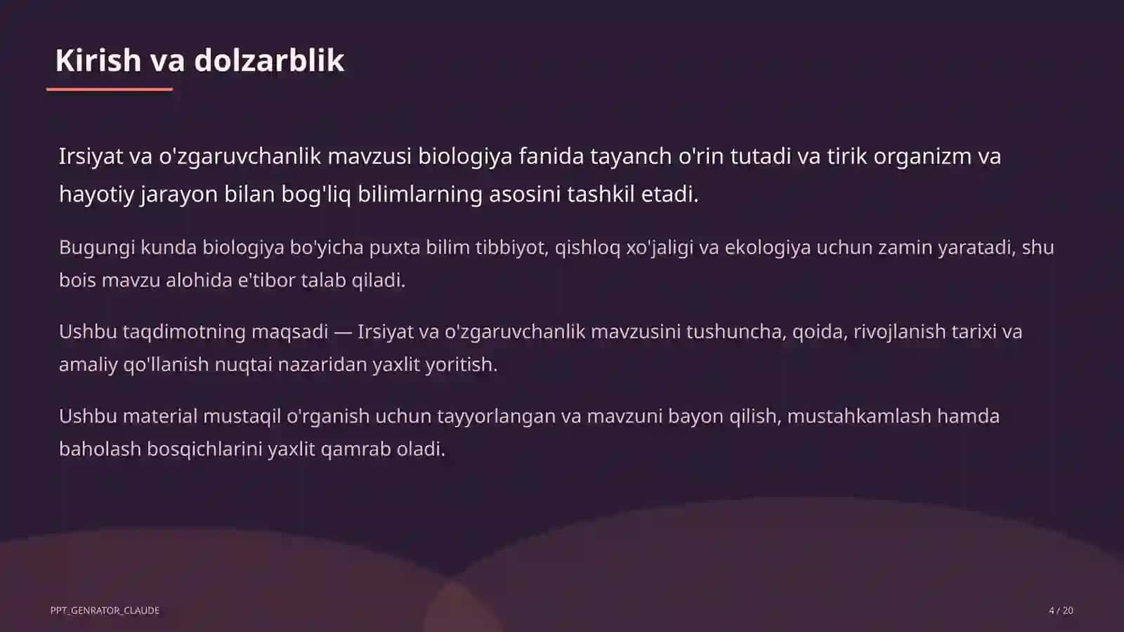 Irsiyat va o'zgaruvchanlik (9-sinf) 4