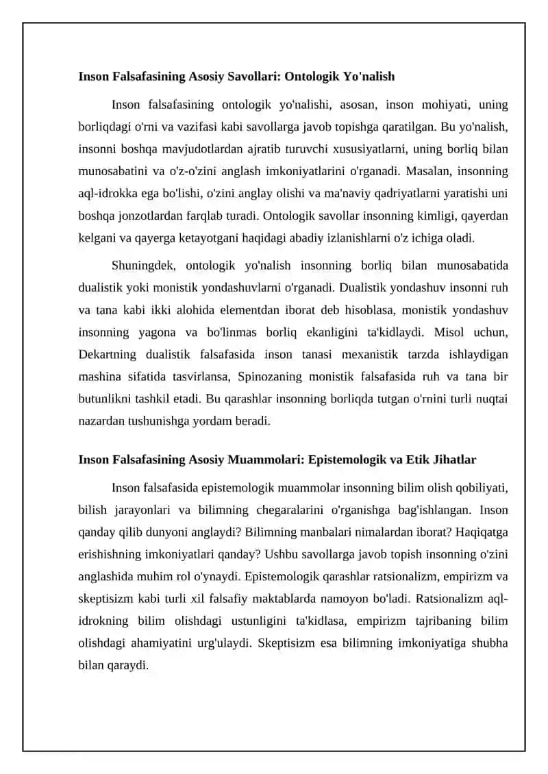 Inson falsafasi (Falsafiy antropologiya) 4