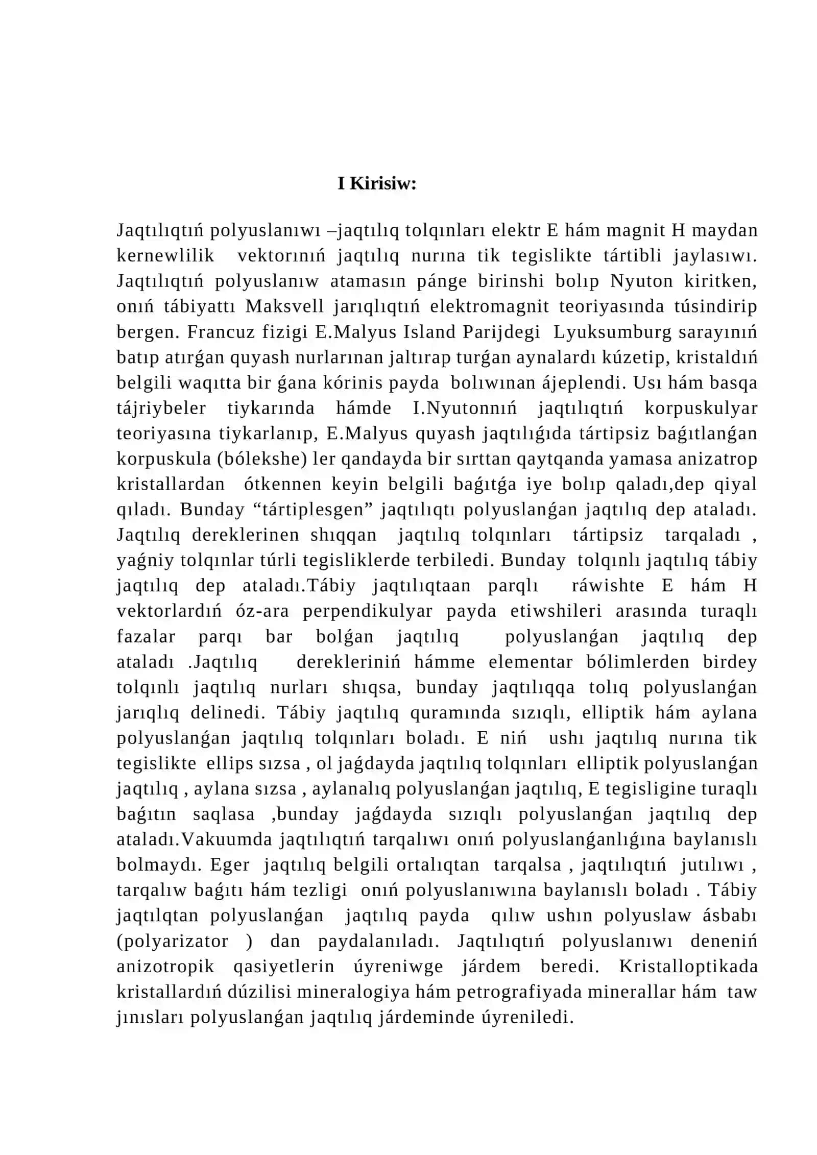 Jaqtılıq polyusları (polyarizatsiyası) 4