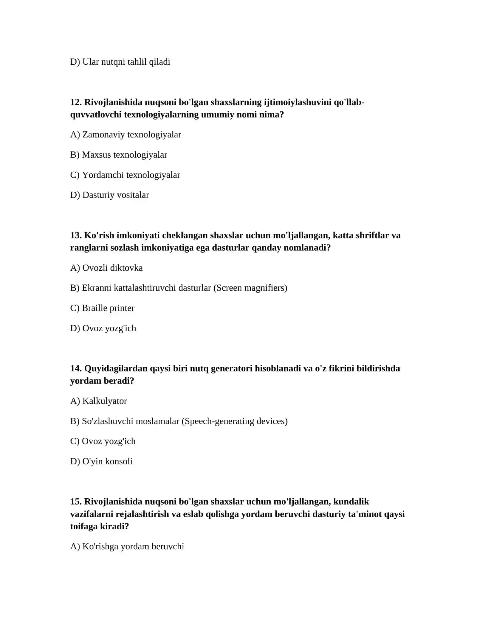 Rivojlanishida nuqsonibо‘lgan shaxslarning ijtimoiymoslashuviga yordamberadigan xorijiy “yordamchi texnologiyalar” 4