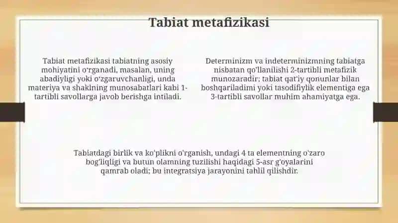 Tabiat falsafasi 4