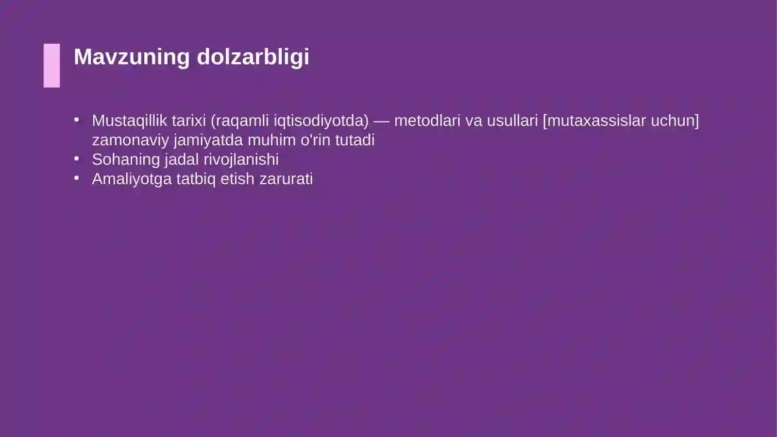 Mustaqillik tarixi (raqamli iqtisodiyotda) — metodlari va usullari [mutaxassislar uchun] 4