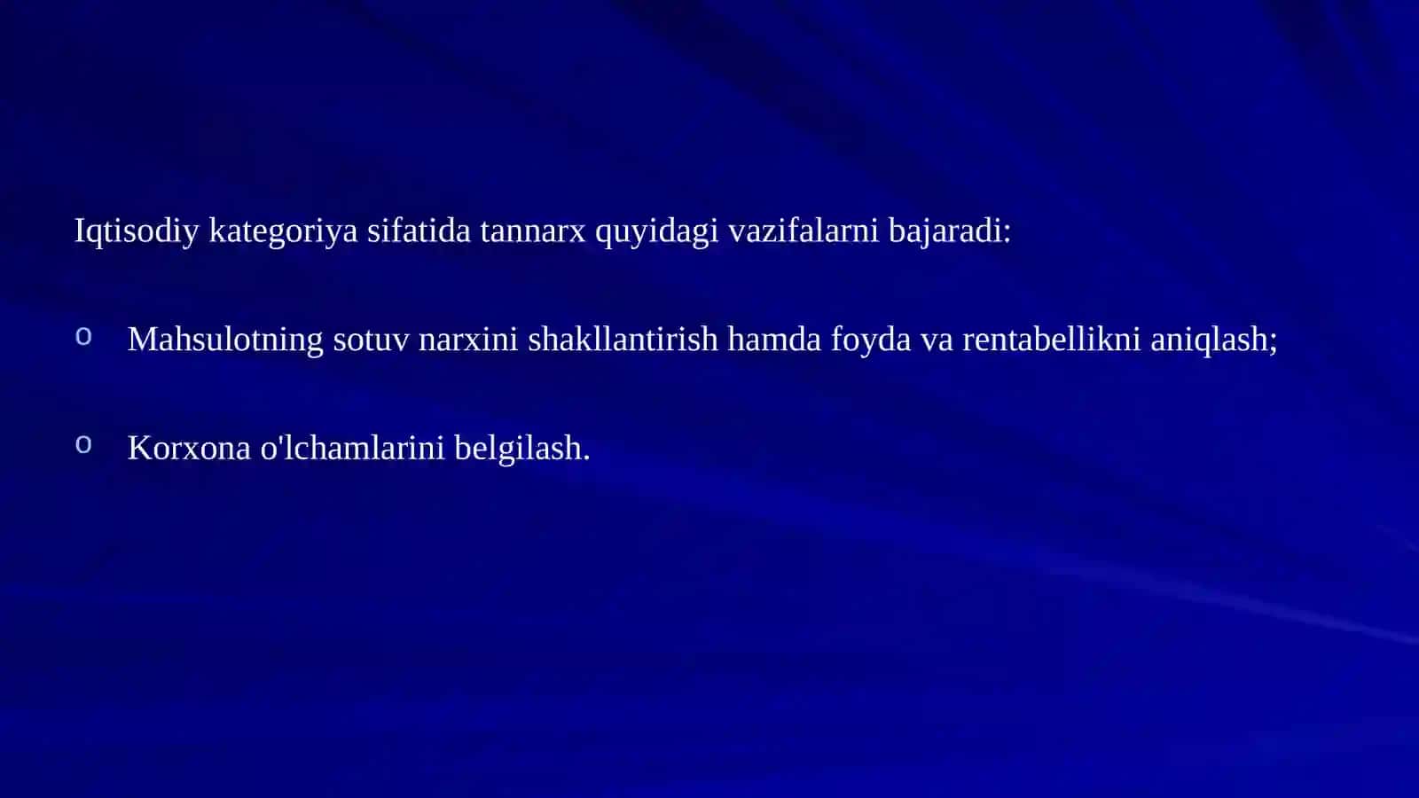 Iqtisodiyot - Tan narxi kalkulyatsiyasi 4