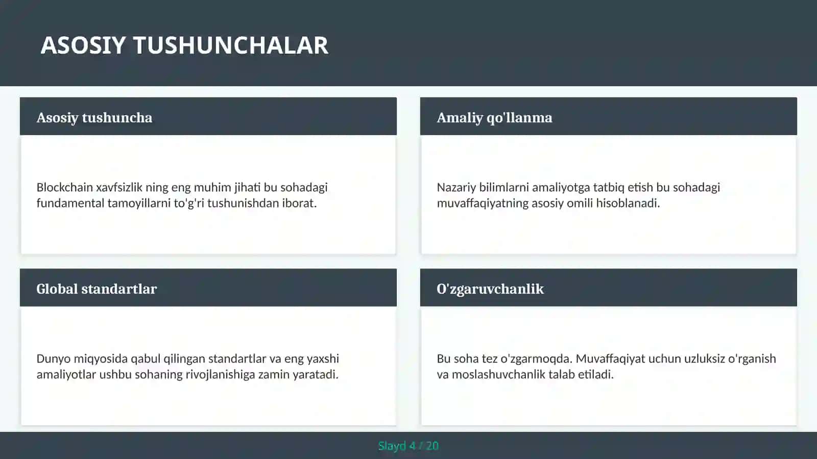 BLOCKCHAIN XAVFSIZLIK 4