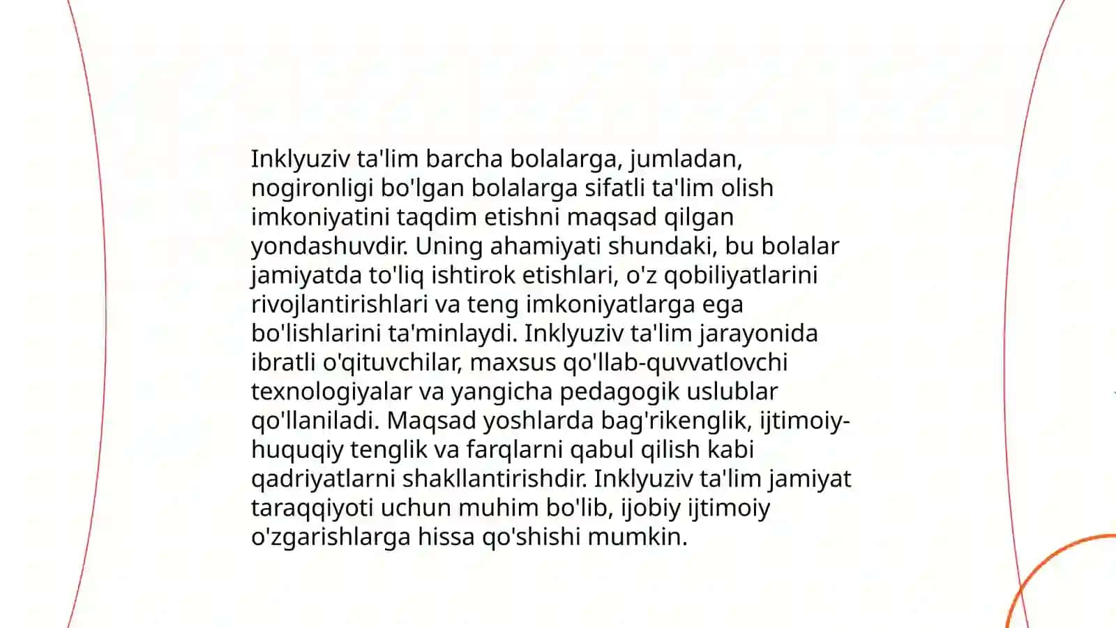 Rivojlanishida muammolari bolgan bolalar uchun inklyuziv talim sharoitida keng talimiy amalyotga joriy etish algoritmlari 4