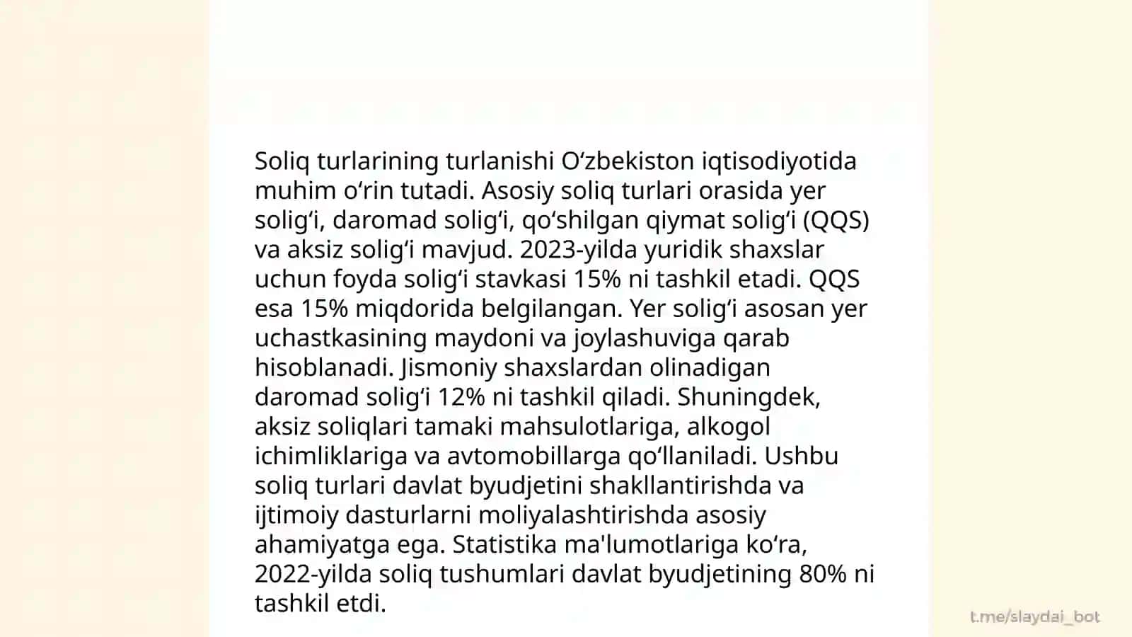 Soliq tizimi va soliqqa tortish tizimi, ularning oʻzaro farqlari 4