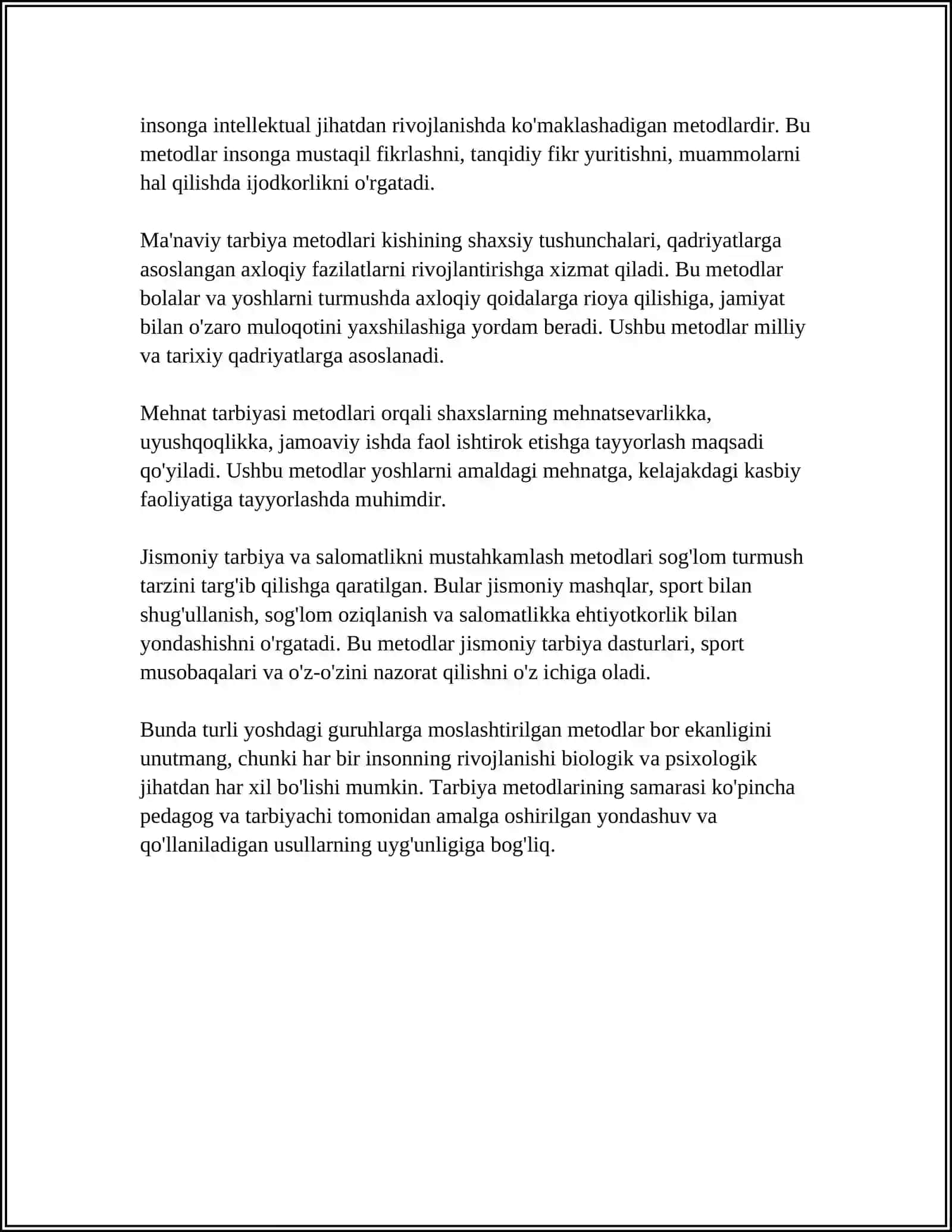 TARBIYA METODLARI HAQIDA TUSHUNCHA 4