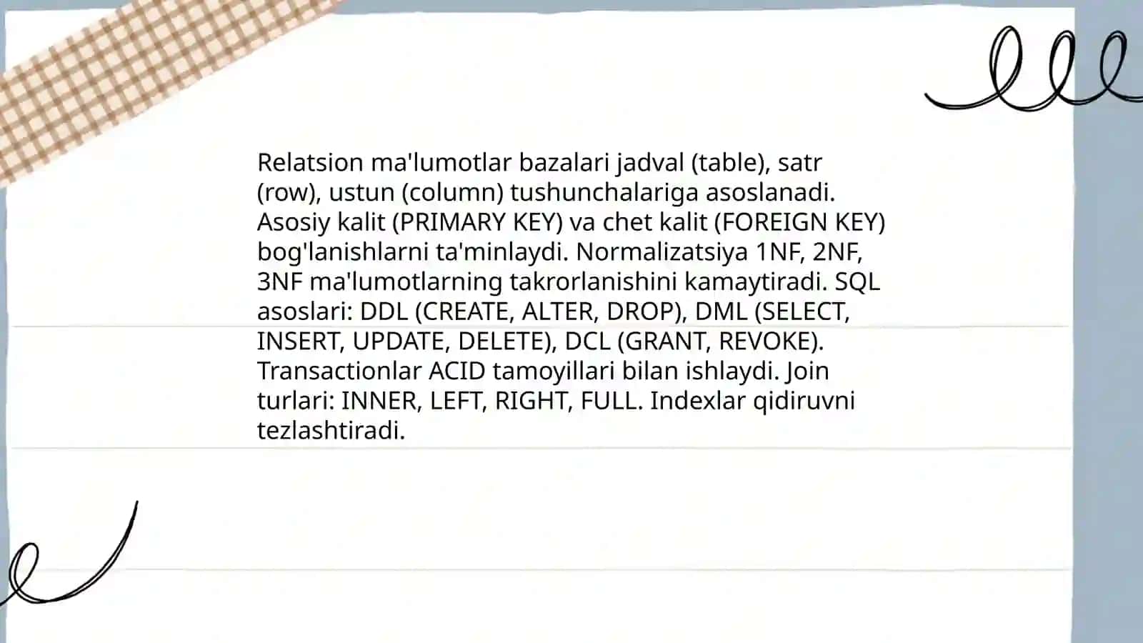 Maʼlumotlar bazasi va Big data bilan ishlash texnologiyalari 4