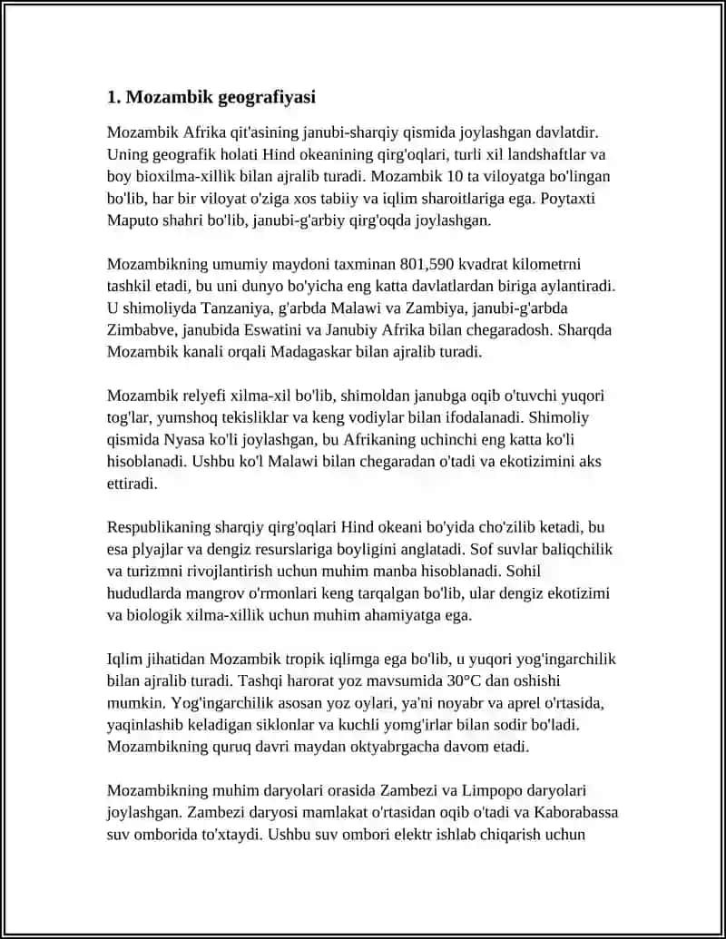 MOZAMBIK 4