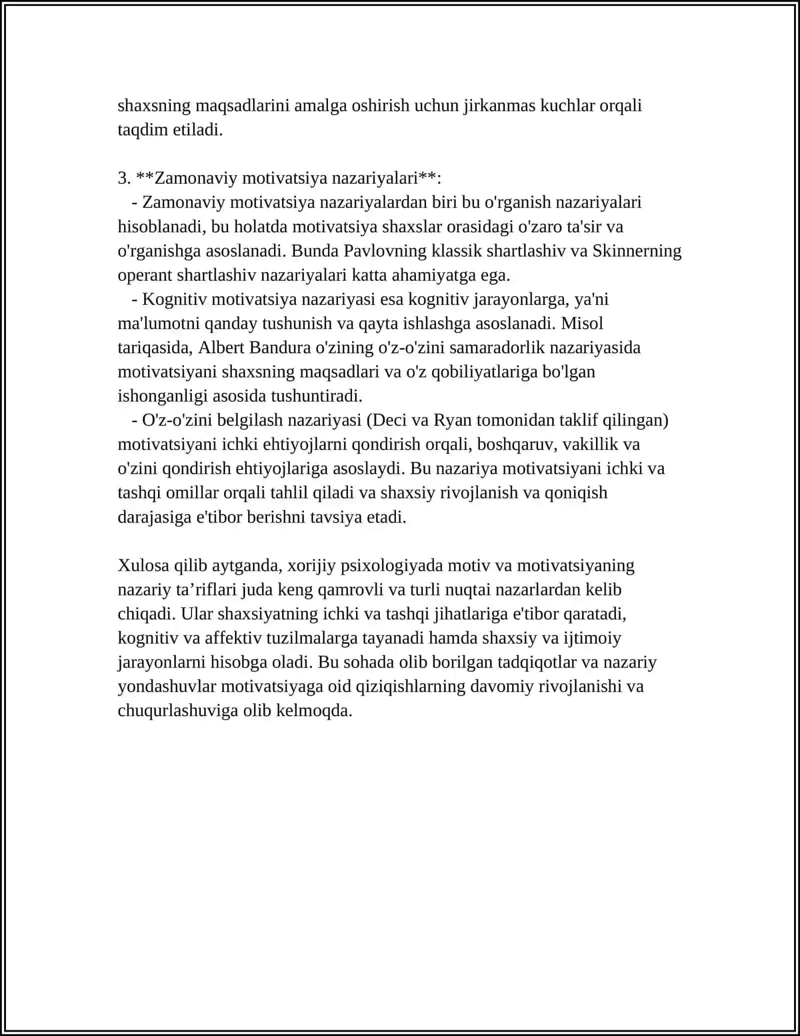XORIJ PSIXOLOGIYASIDA MOTIV VA MOTIVATSIYA MUAMMOSI 4
