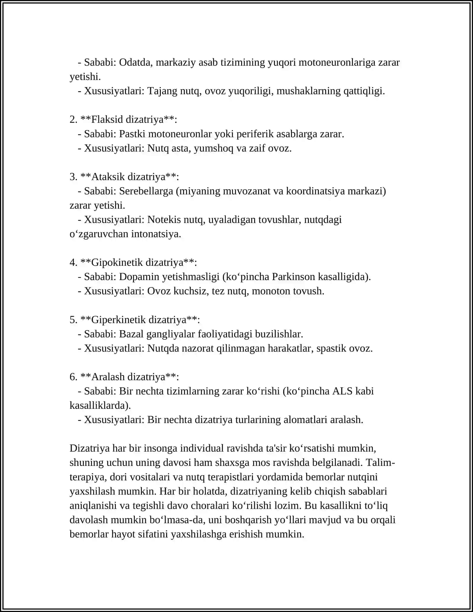 MAKTABGACHA YOSHDAGI DIZARTRIYA NUTQ NUQSONIGA EGA BO'LGAN BOLALAR MAYDA MATARIKASINING O'ZIGA XOS XUSUSIYATLARI 4