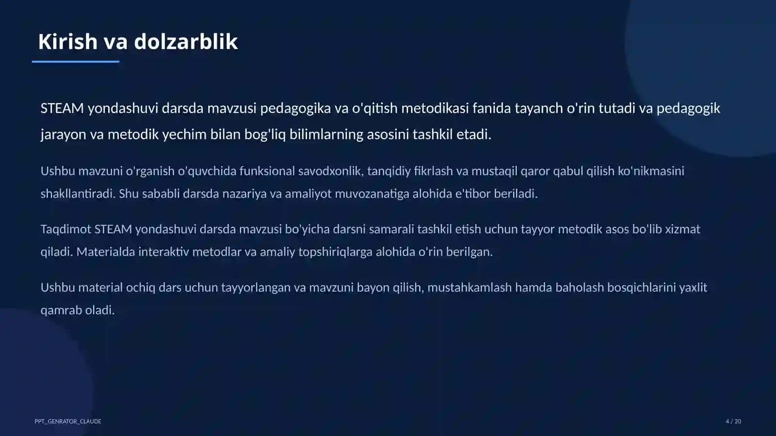 STEAM yondashuvi darsda 4