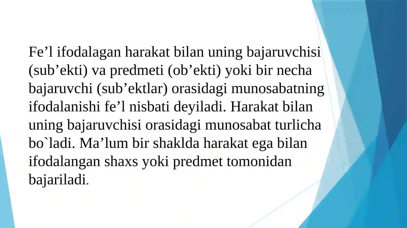 Fellarning nisbat kategoriyasi 4