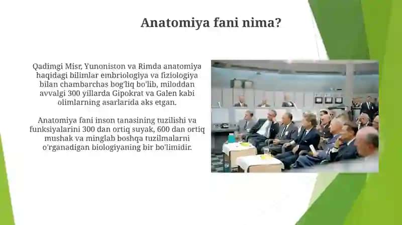 Anatomiya fanining kirish qizmi va tarixi 4