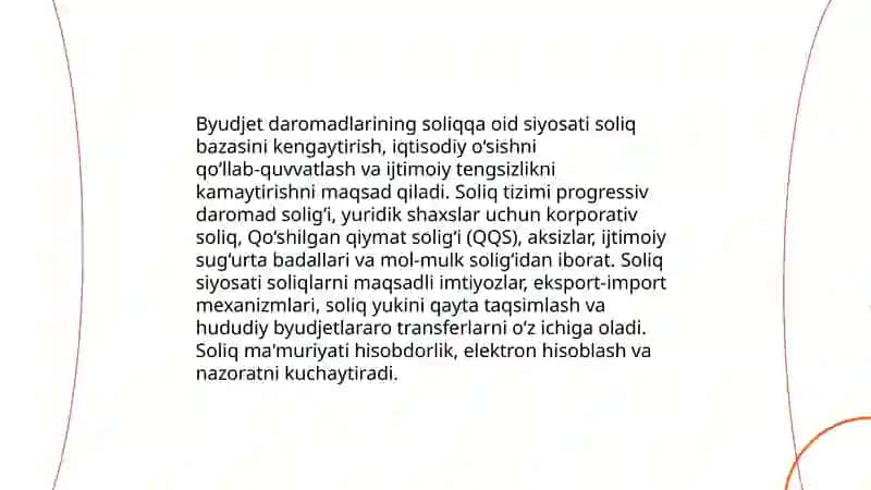 Davlat byudjetining shakllanishi va taqsimlanish xususiyatlari 4
