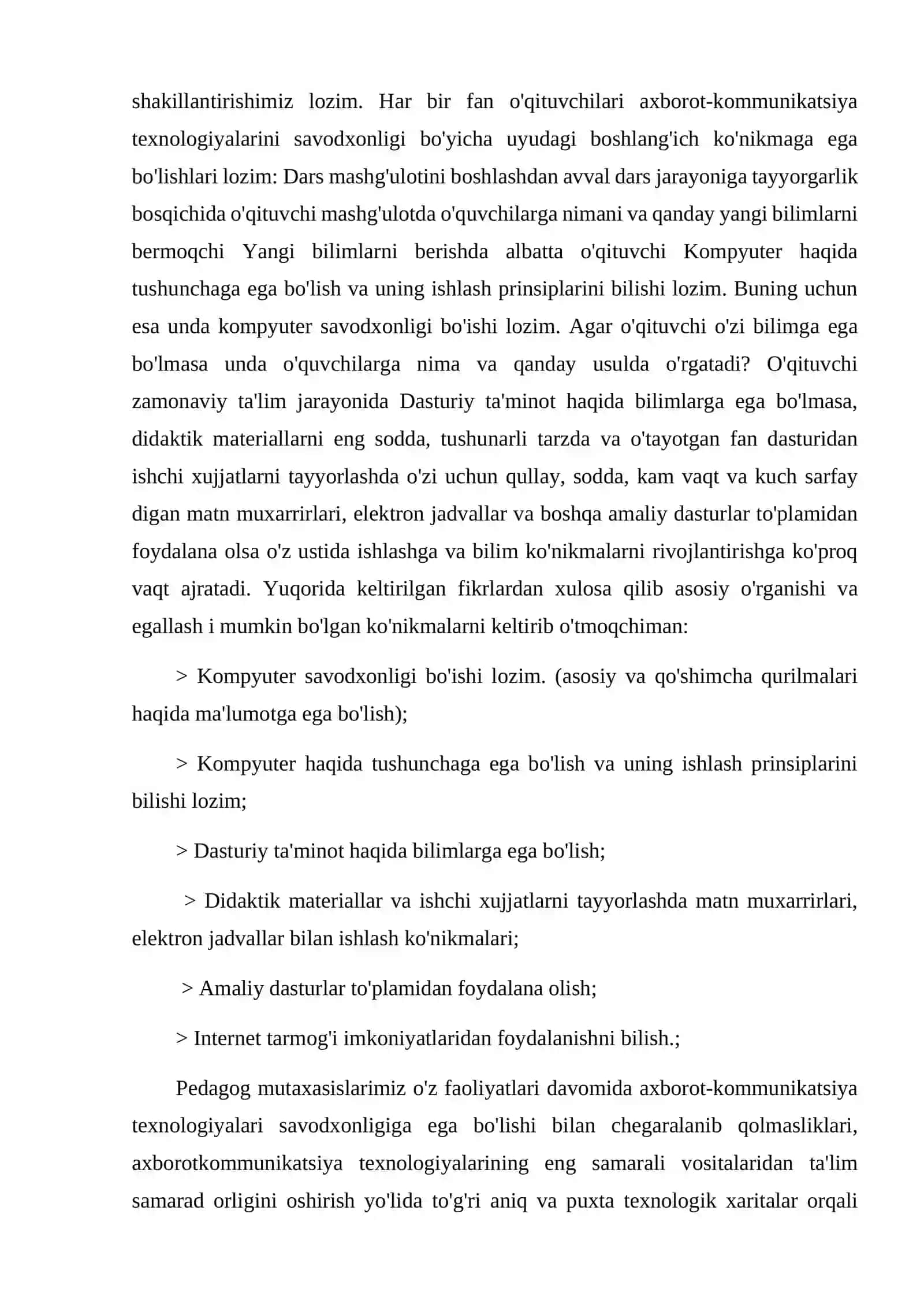 BO’LАJАK O’QITUVCHILАRNI KАSBIY FАOLIYАTGА TАYYORLАSHDА АXBOROT TEXNOLOGIYАLАRIDАN FOYDАLАNISH 4