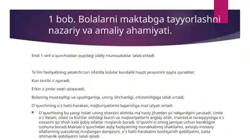 Bolalarni maktabga tayyorlashni nazariy va amaliy ahamiyati 4