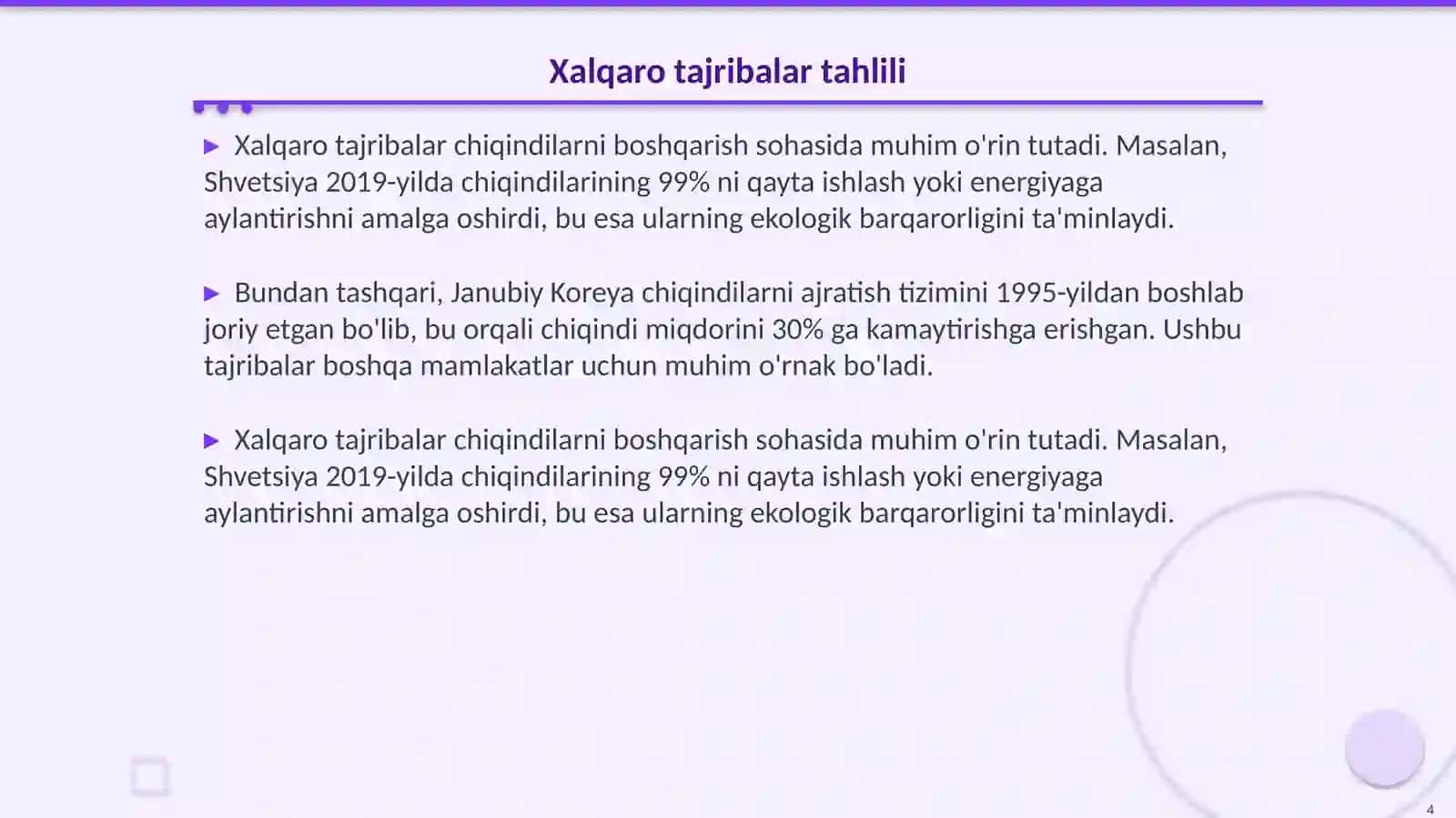 Chiqindilarni boshqarish tizimlari va xalqaro tajribalar 4