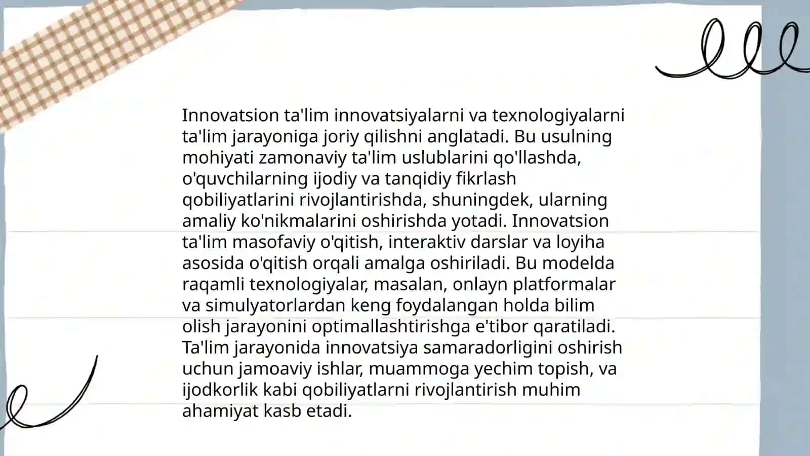 An'anaviy va innovatsion ta'limning qiyosiy tahlili 4