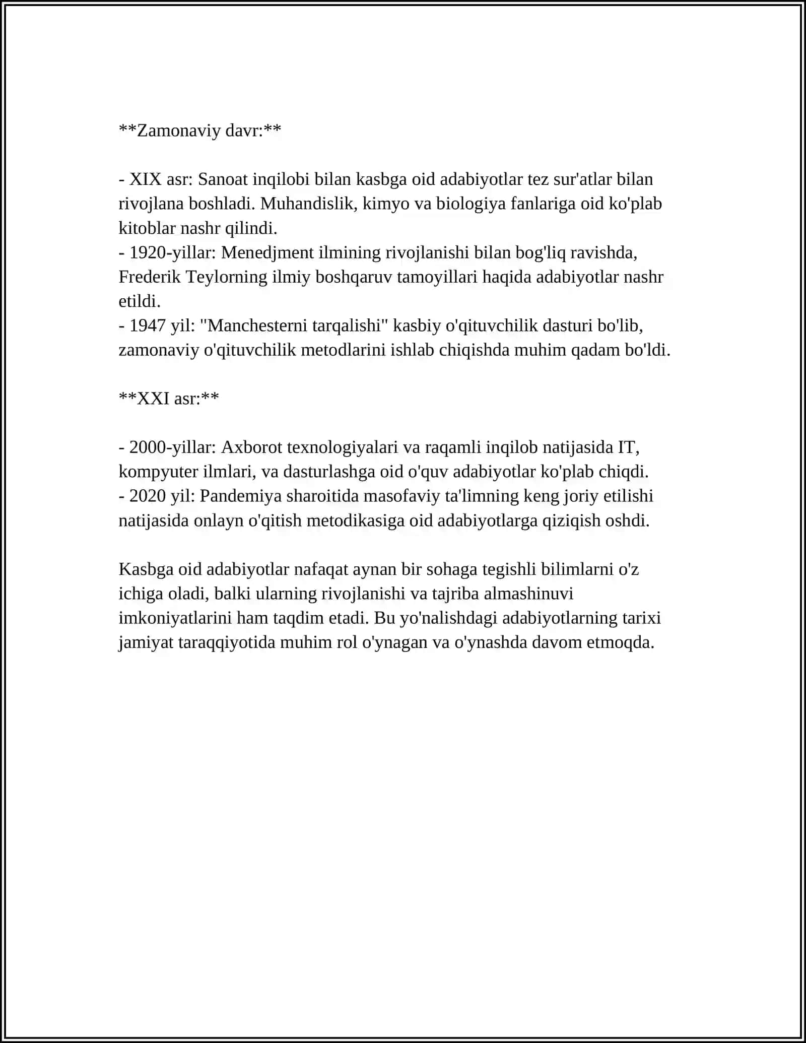 KASBGA OID ADABIYOTLAR ANNOTATSIYASI 4
