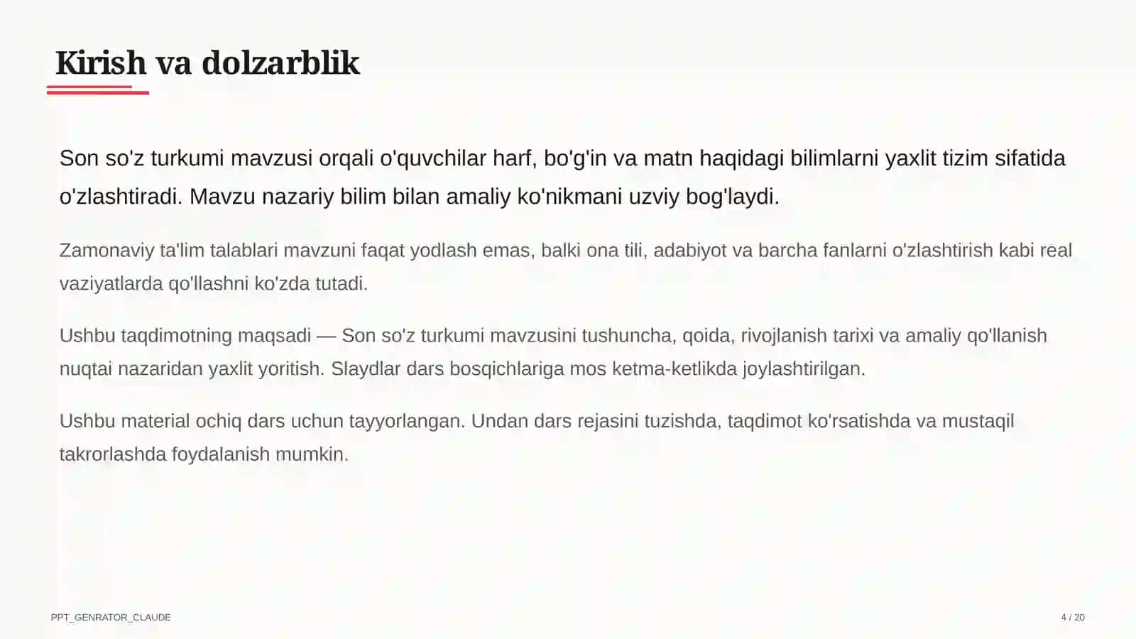 Son so'z turkumi (4-sinf) 4