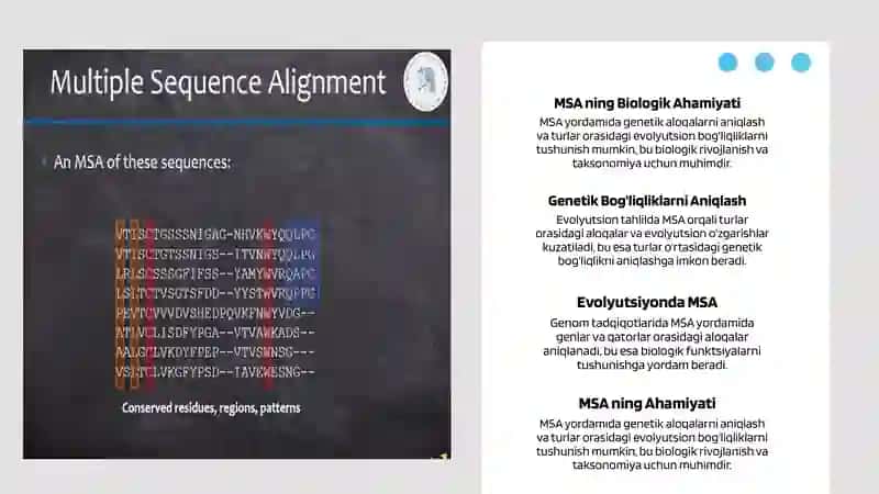 Multiple Sequence Alignment (MSA) usullari va dasturlari 4