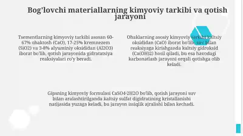 Bog'lovchi moddalarning turlari va xossalari 4